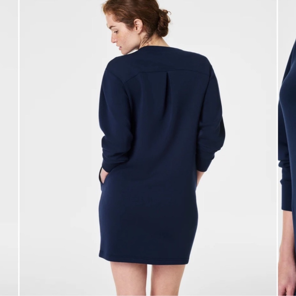 NWOT Spanx AirEssentials Timeless Navy Blue Women's Crewneck Dress S
